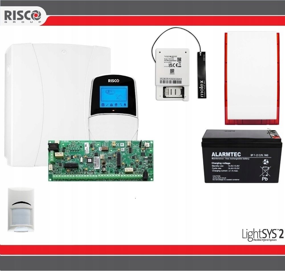  Alarmsüsteem lightsys 2 risco komplekt 15x pir bosch koduks poeks ettevõtted