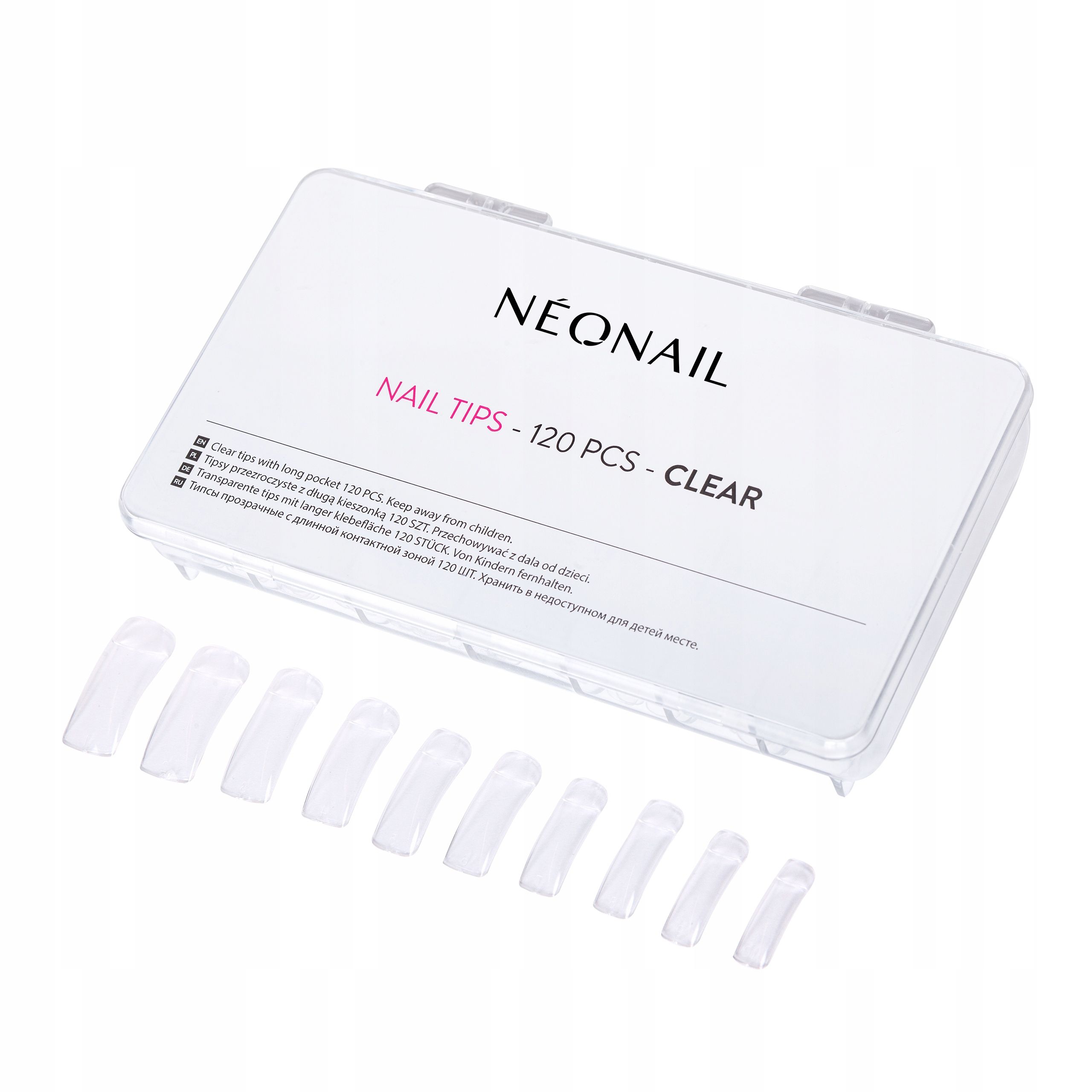  Neonail flexible spitzen invisible flexi tips - 01 clear oval 300 pcs.