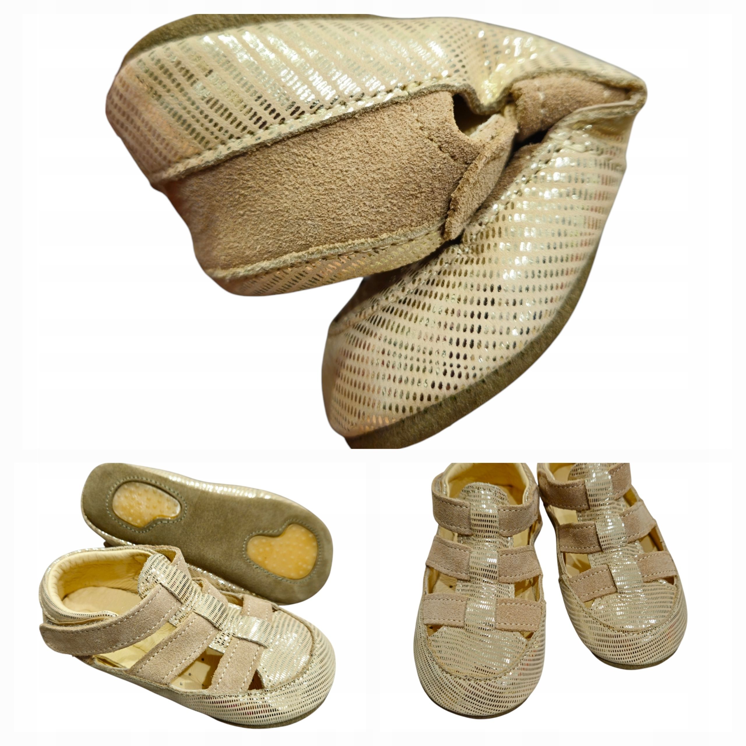  Obex flower bačkory pro dívky barefoot sandály kůže se zapínáním na suchý zip květiny 21