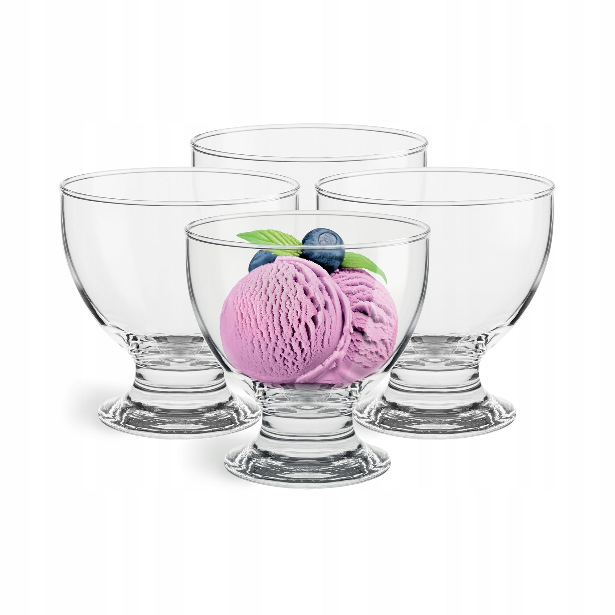 Deserta krūzes saldējums liels uz kājas 4x490 ml poļu glāze glasset