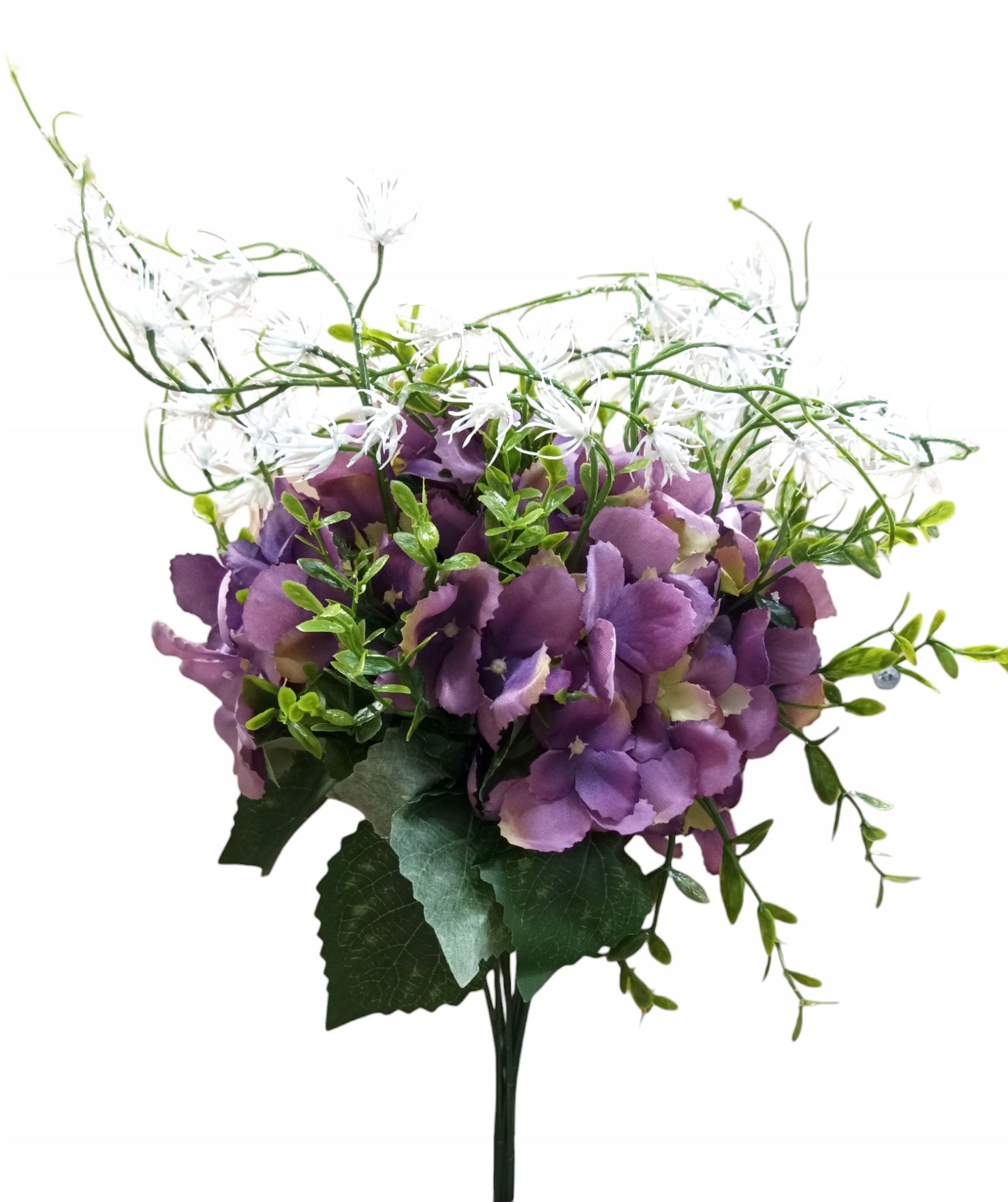  Hortenzie obal větvička umělá květina dodatek 60 cm fialová