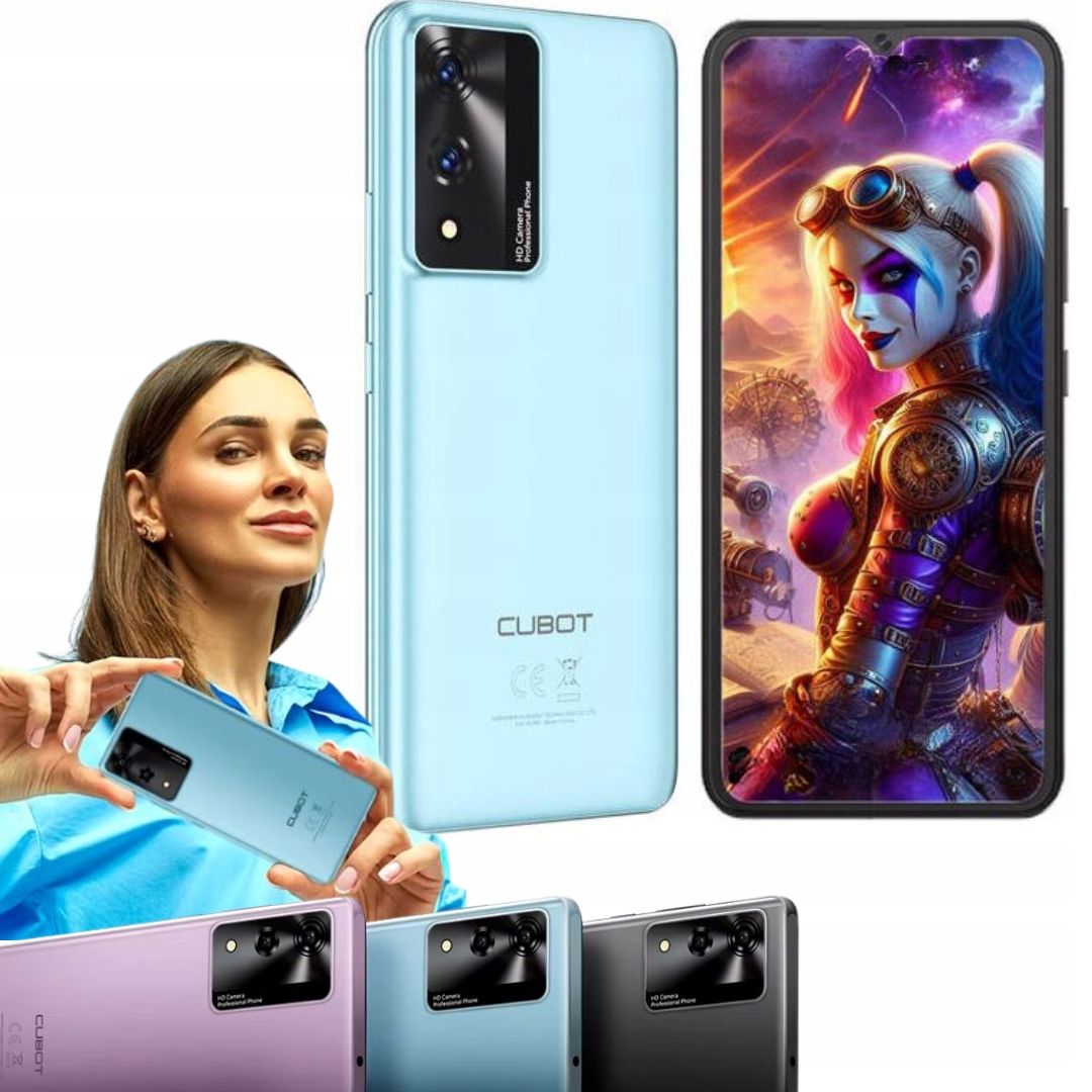  Smartphone cubot a10 12/128gb dual sim lte android blue many functions