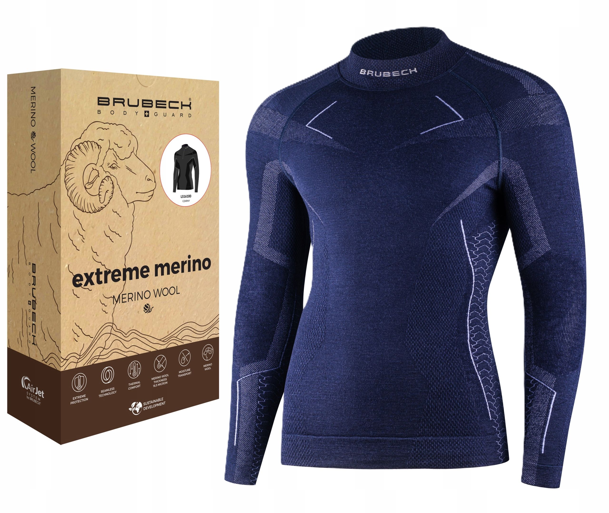  Men&#39;s t-shirts thermoactive motorcycle bicycle sports brubeck wool men