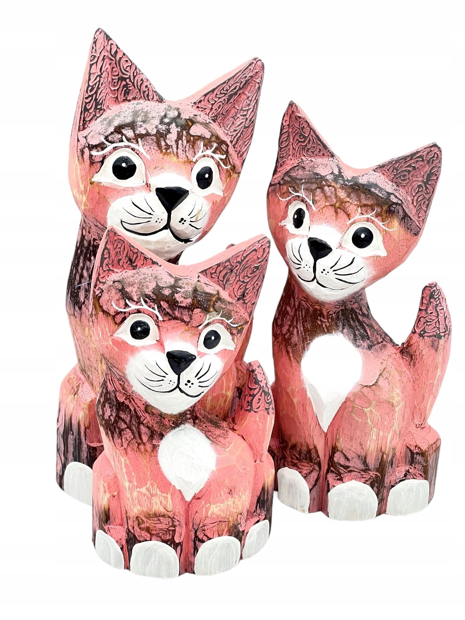  Katze kätzchen holzfigur wunderschön einzigartig dekoration oder geschenk 30cm