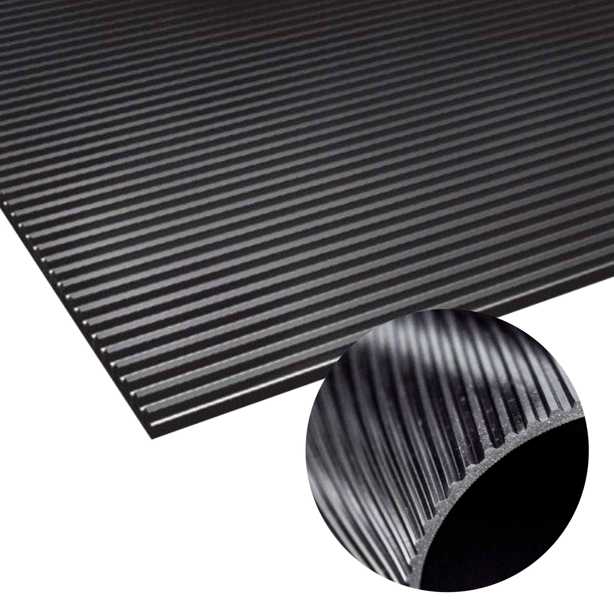 Gumové koberce s drážkami szary 3 mm x 1200 mm