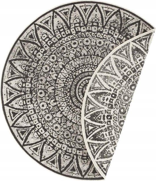  Round carpet for the living room 140cm , soft italian ,green creamy pattern mandala