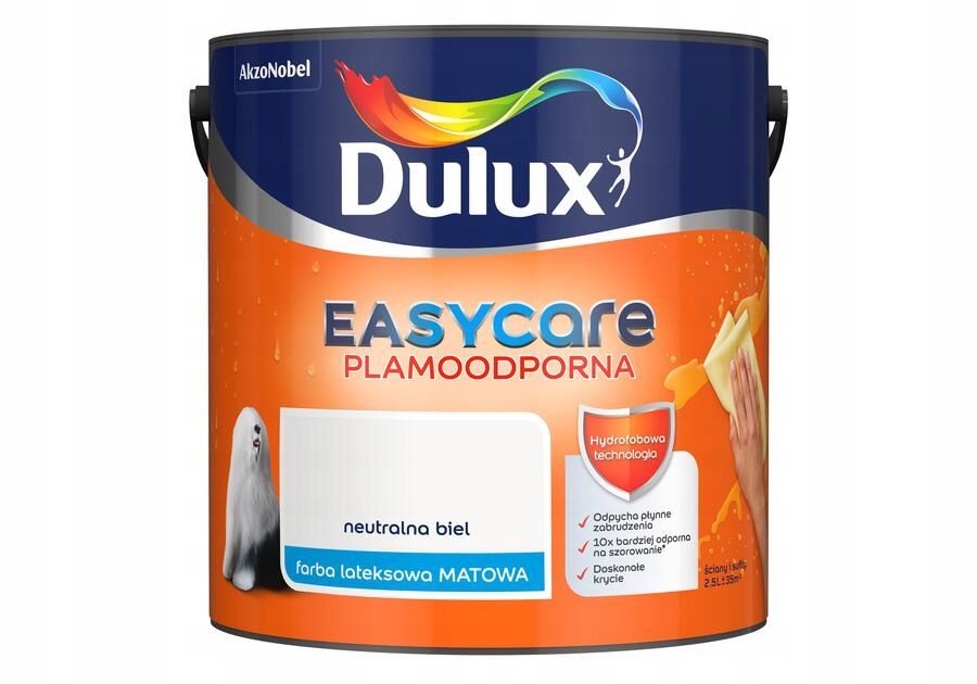  Dulux easy care krāsu aprikoze apaļa 2,5l
