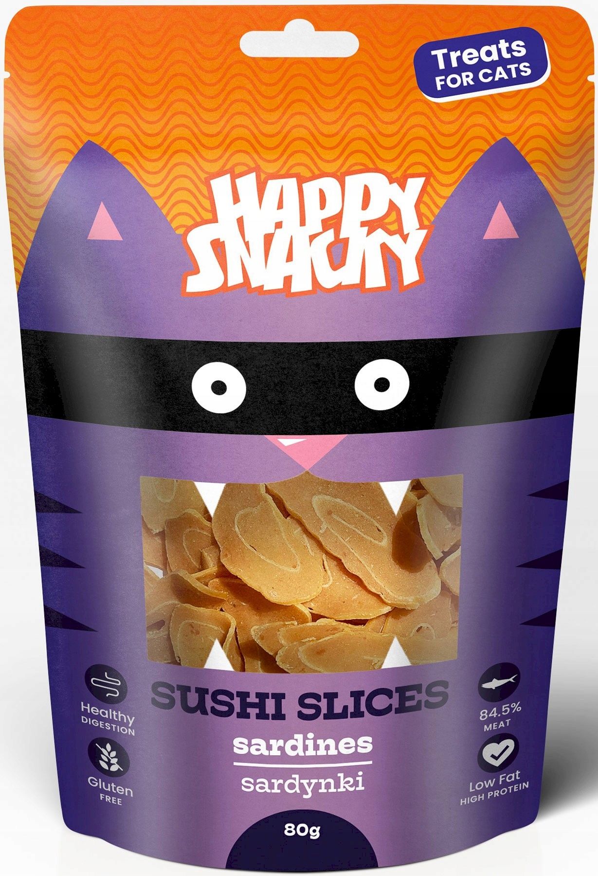  Happy snacky treats skiltelės sushi su sardinės katei 80g