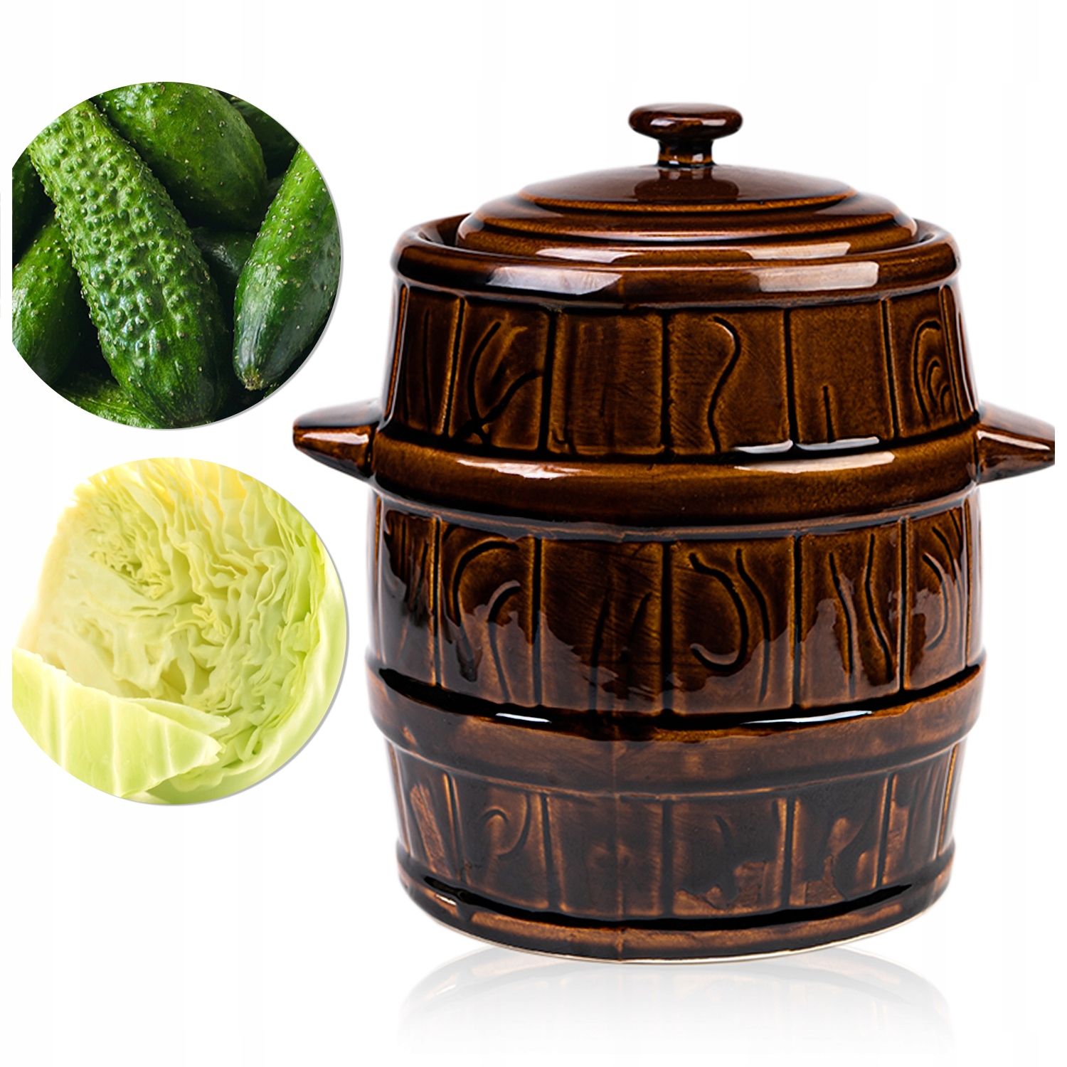  Pot stone mass barrel 5 l for sauerkraut cucumber kiszonki stone mass