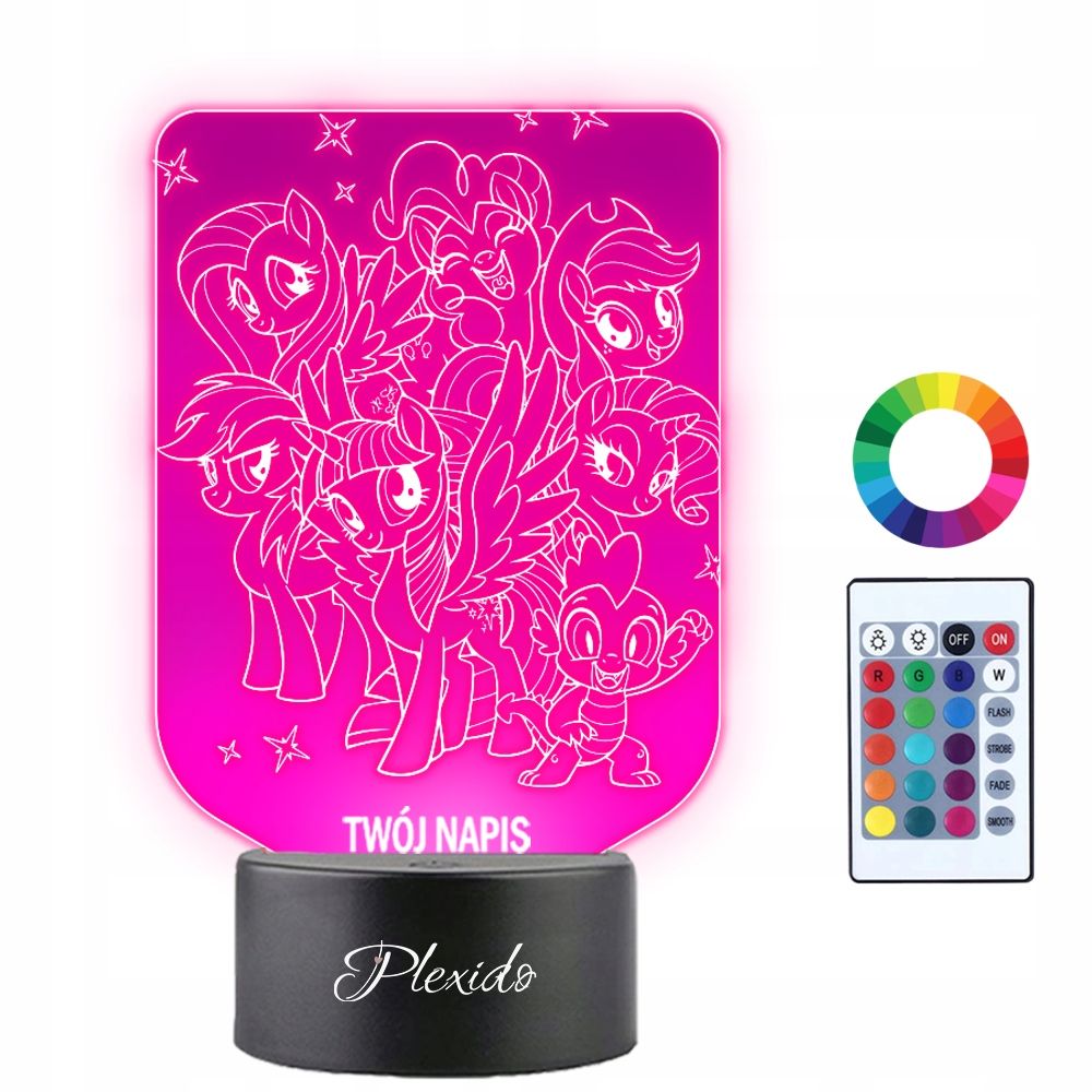  Öine valgus trükiga uv led muinasjutt lastele my little poni daamid