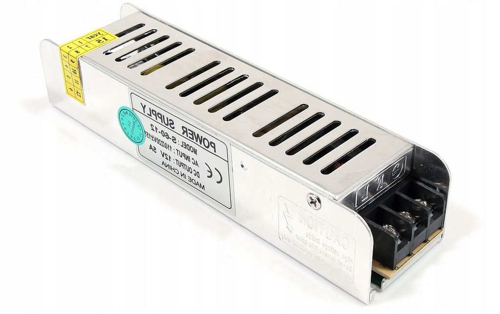  Maitinimo šaltinis 12v 120w 10a ip20 slim led juostoms, cctv
