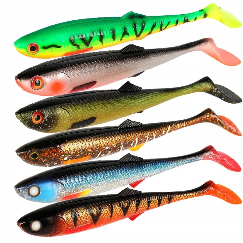  Kopa ēsma gumija rippery mikado real fish perch 9,5cm strazdiem 5 gab.