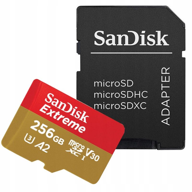  Sandiskas micro sdxc extreme 128gb 190mb/s u3 v30 a2