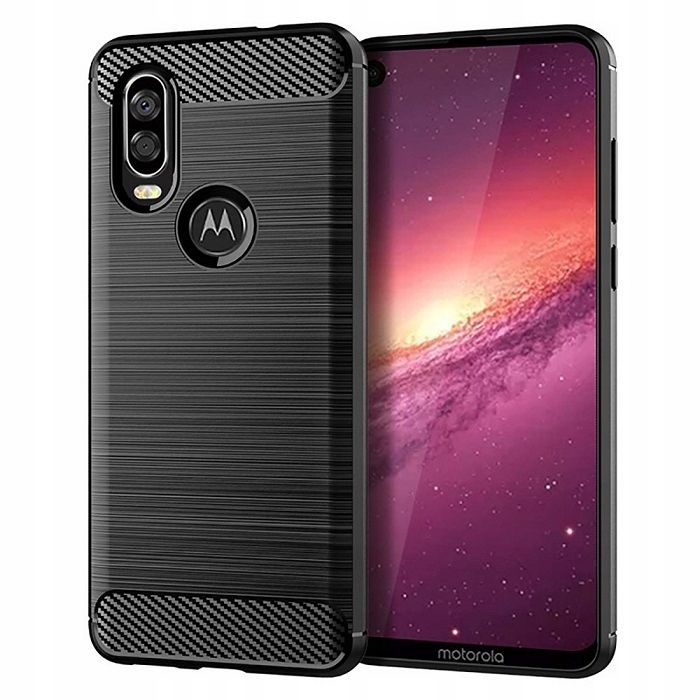  Šarvuotas dėklas carbon į motorola one vision stiklas