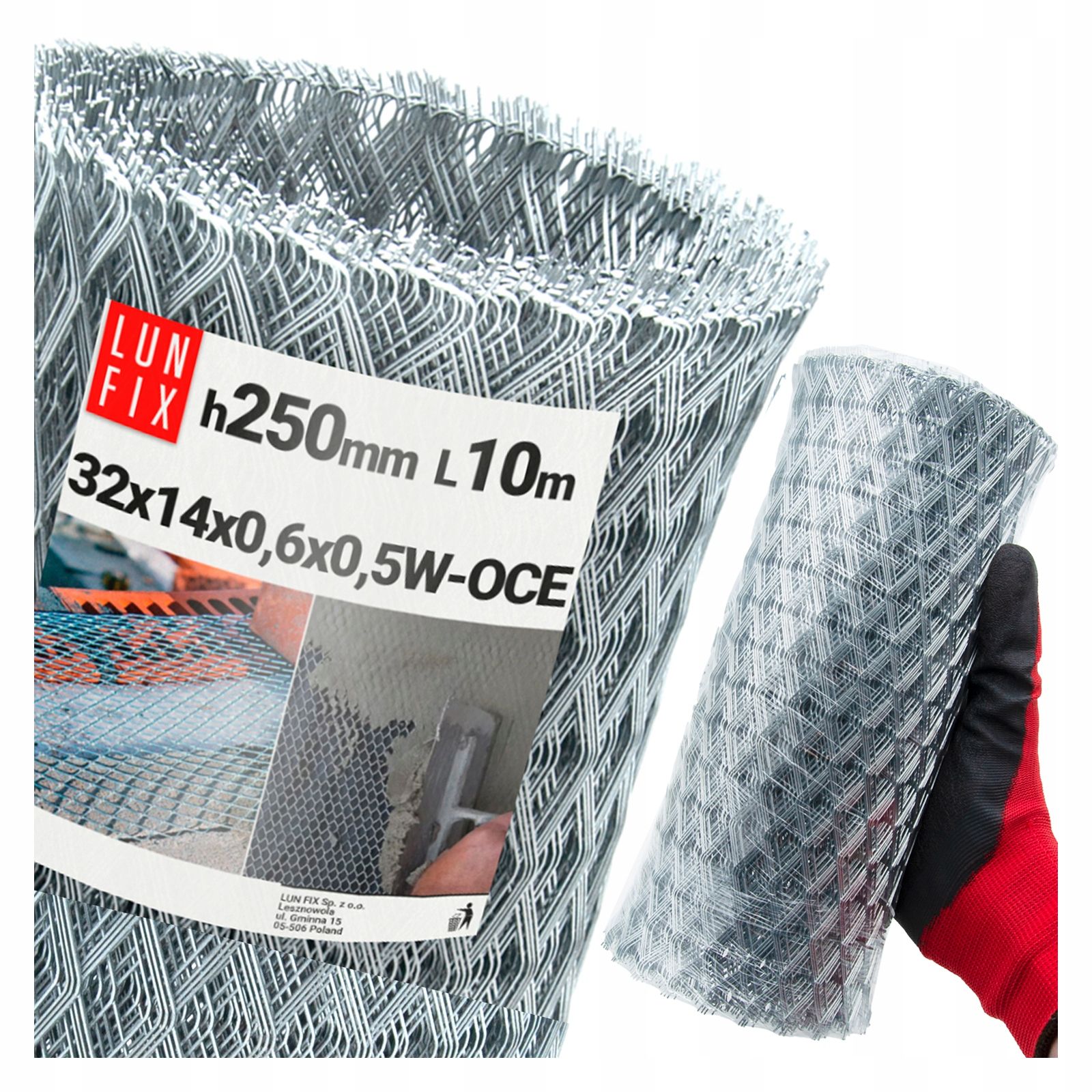  Vertieftes metallgewebe quergestreckt leduchowskiego h1m walze 10mb
