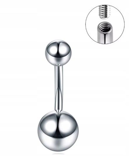  Titanium navel piercing with in balls golden piercing 1,6/10/8+5