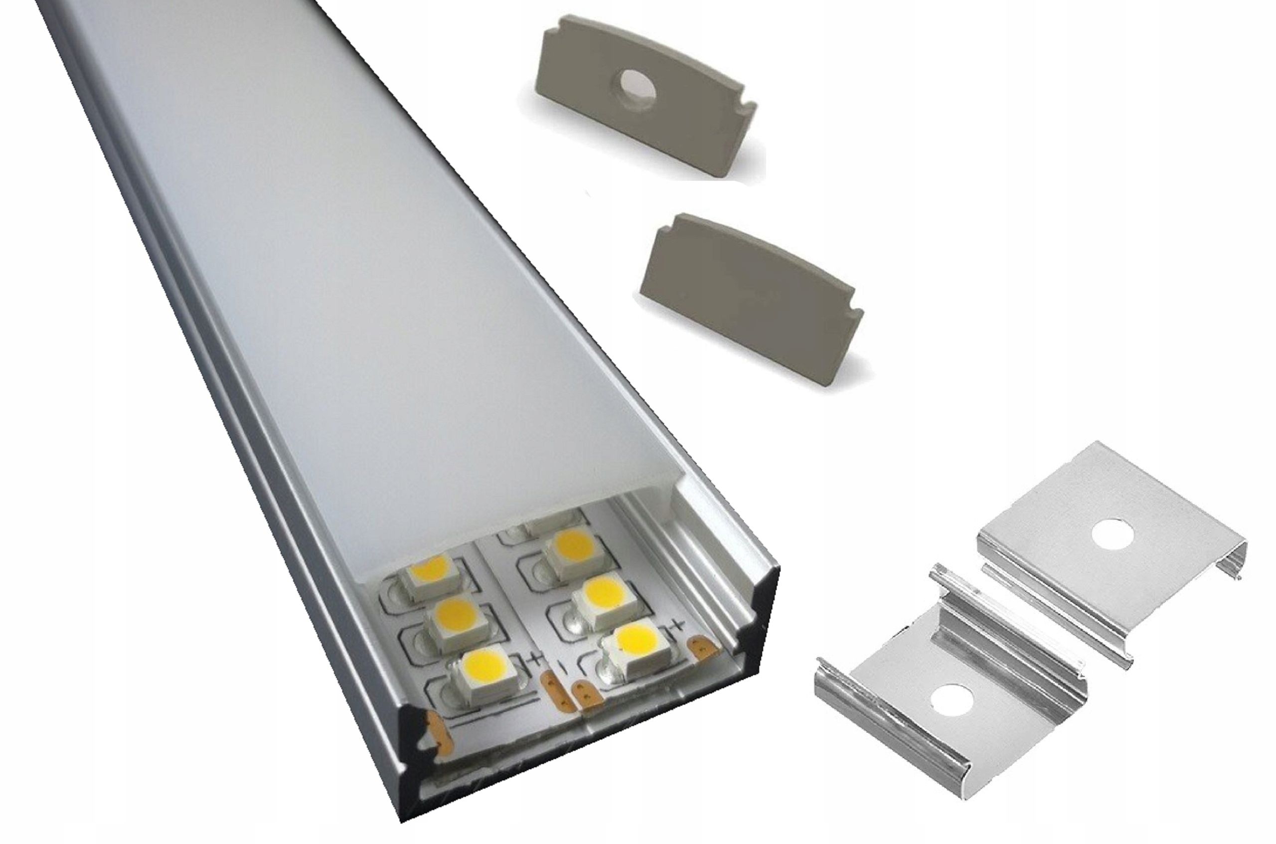  Alumiiniumprofiil led ribad must nurgeline alu 1m + kiire kapuuts
