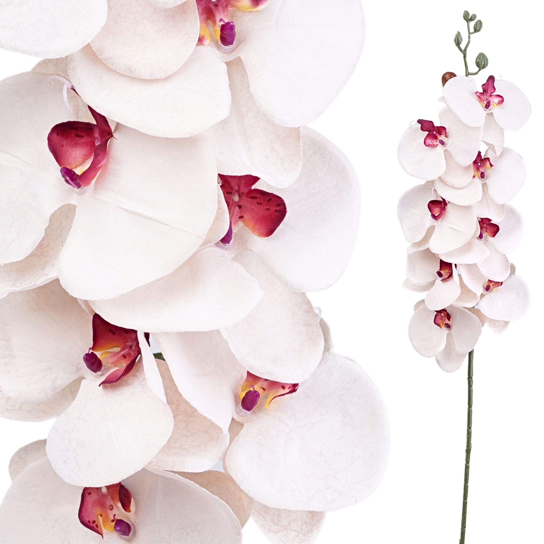  Mākslīgais zieds orhideja zars dekoratīvs rotājums florists pik 62cm