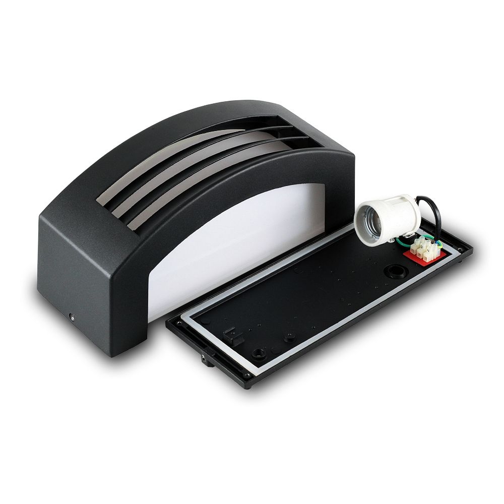  Garden wall light wall-mounted black bella led 9w sensor pir