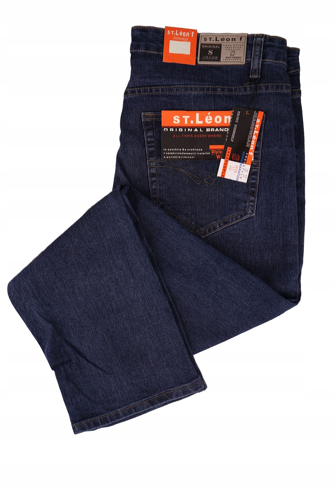  Jeanshosen für herren sarol dunkelblau jeans klassisch w33 l32 gürtel 86-92