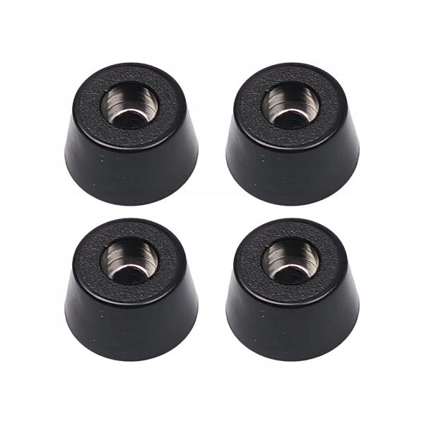  Jalad kummist ümmargune must mööbli jaoks – 25x20x13mm – komplekt 4 arvutid.