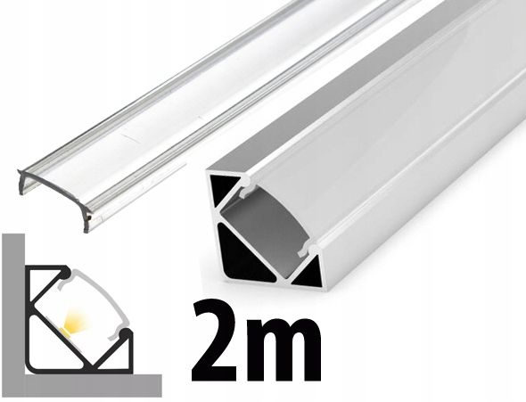  Kopa melns alumīnija profils atzina slim eco led sloksnēm 2m + kapuci