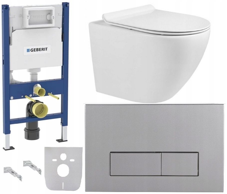  Wc rāmja komplekts geberit + atslēga + tualetes pods melns matēts + dēlis w/o+fresh