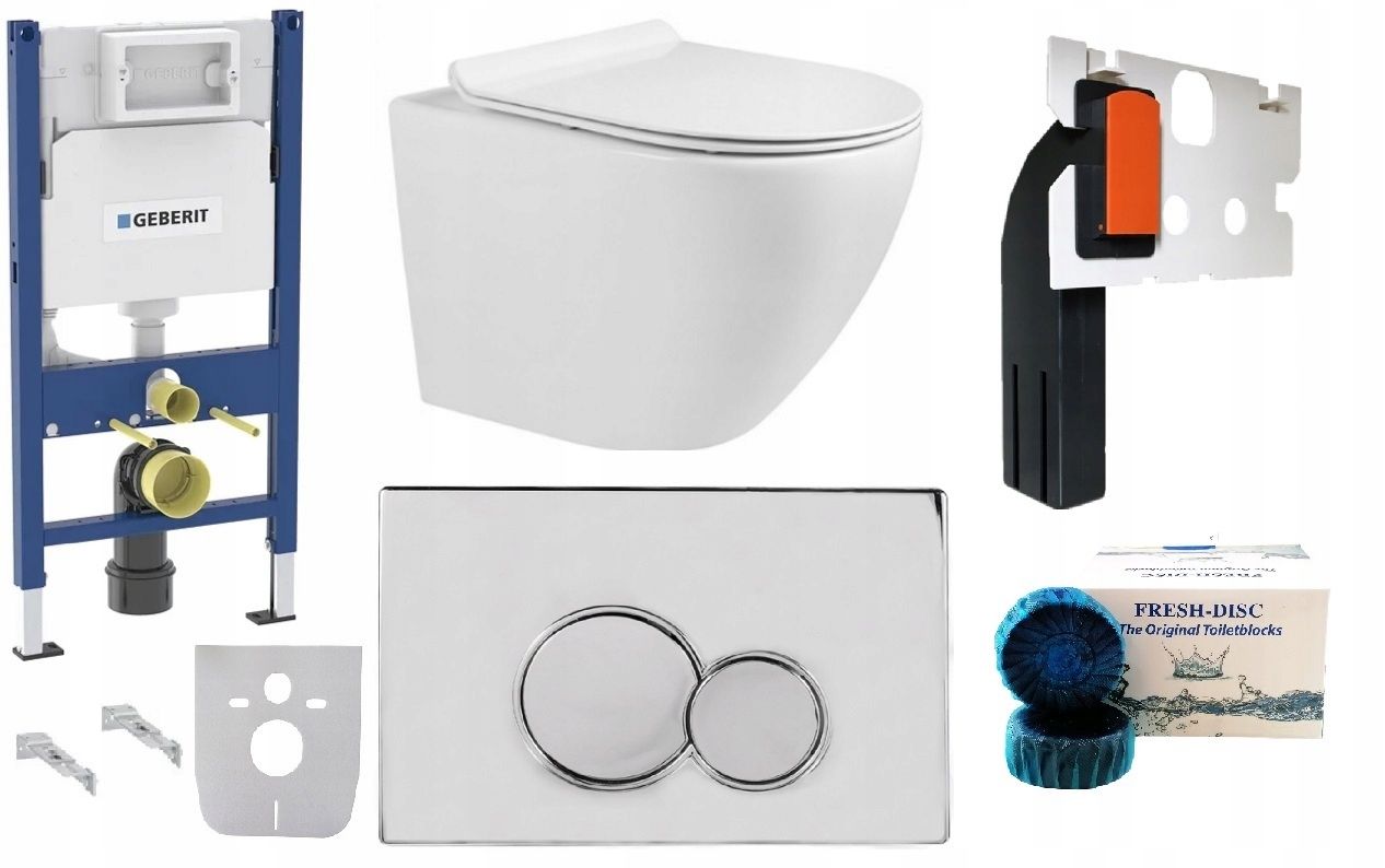  Wc rāmja komplekts geberit + atslēga + tualetes pods melns matēts + dēlis w/o+fresh