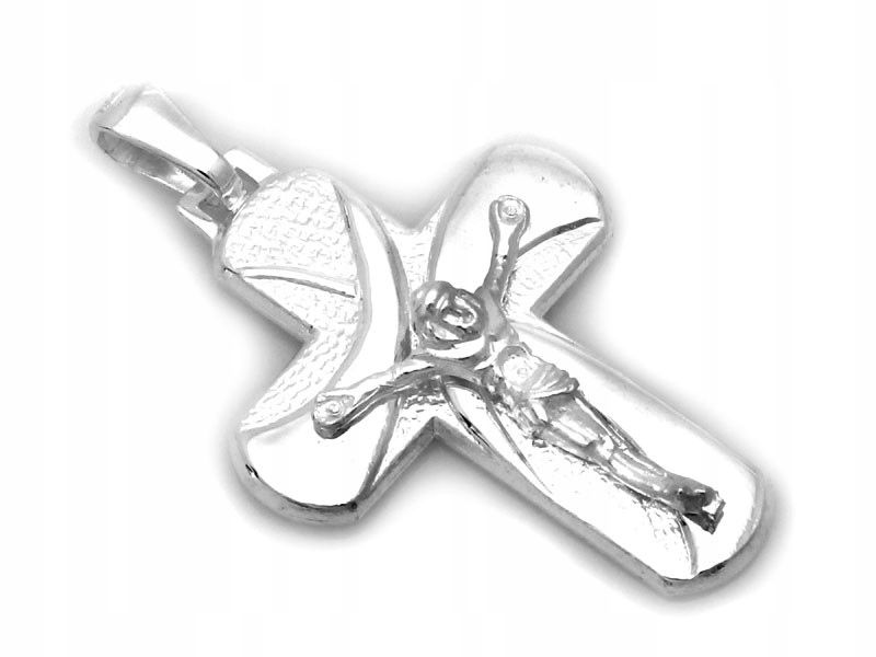  Silber anhänger am hals kreuz 925 für kinder i damen waage 1.84g religiöse gegenstände