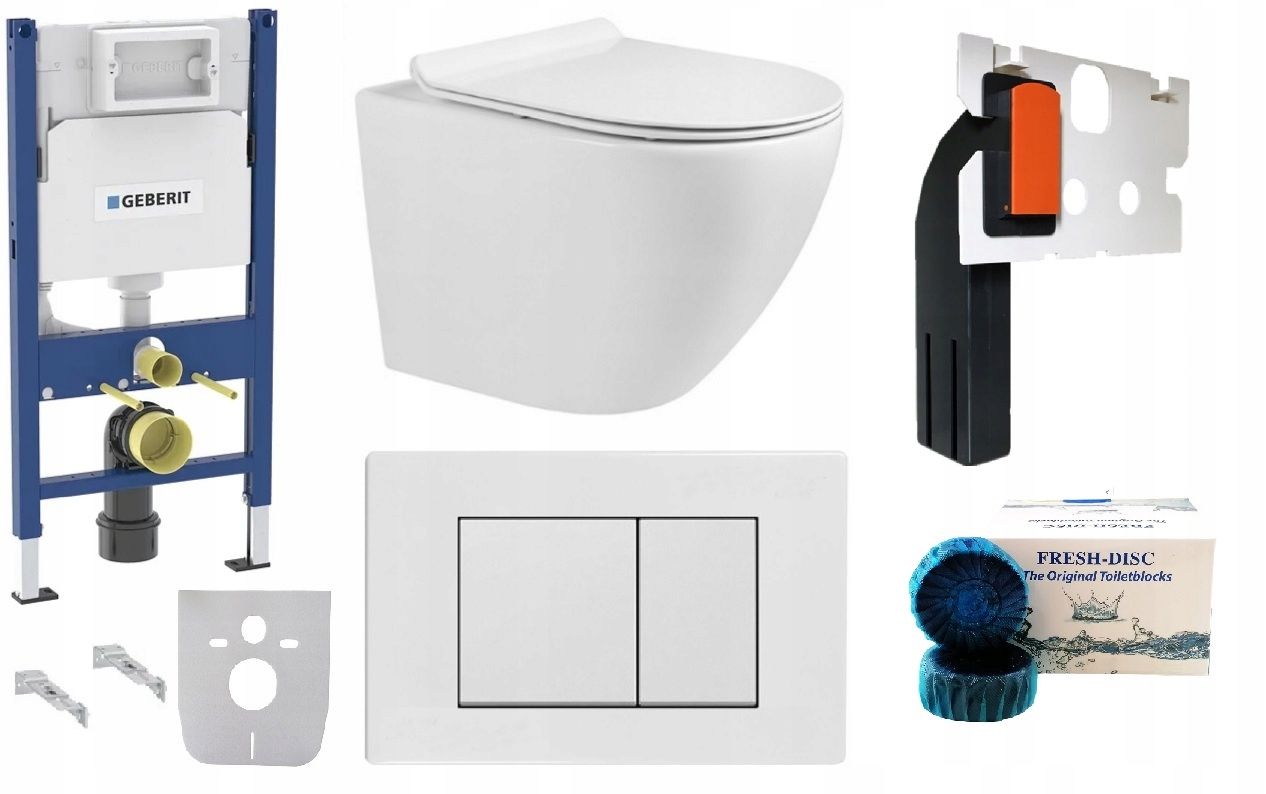  Wc rāmja komplekts geberit + atslēga + tualetes pods melns matēts + dēlis w/o+fresh