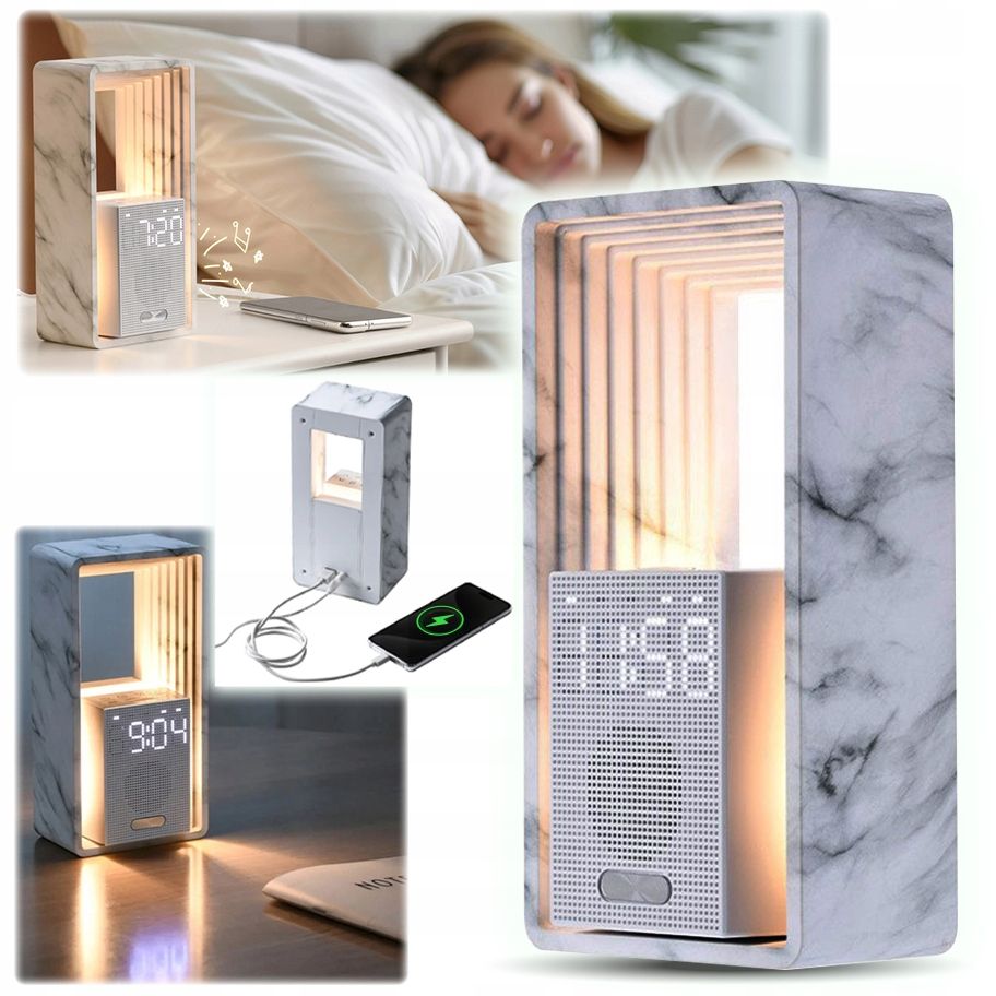  Nakts gaisma led lampa elektroniskais pulkstenis modinātājs trokšņa ģenerators usb
