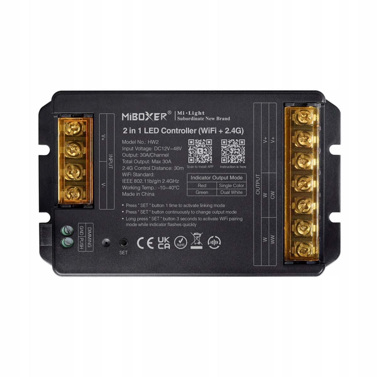  Waterproof controller miboxer fut038sp rgbw zone controller 2.4gh ip65
