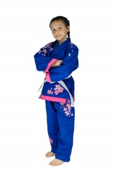  Costume judo for girls 130cm 350mobile phone kimono belt bag judoga blue uone