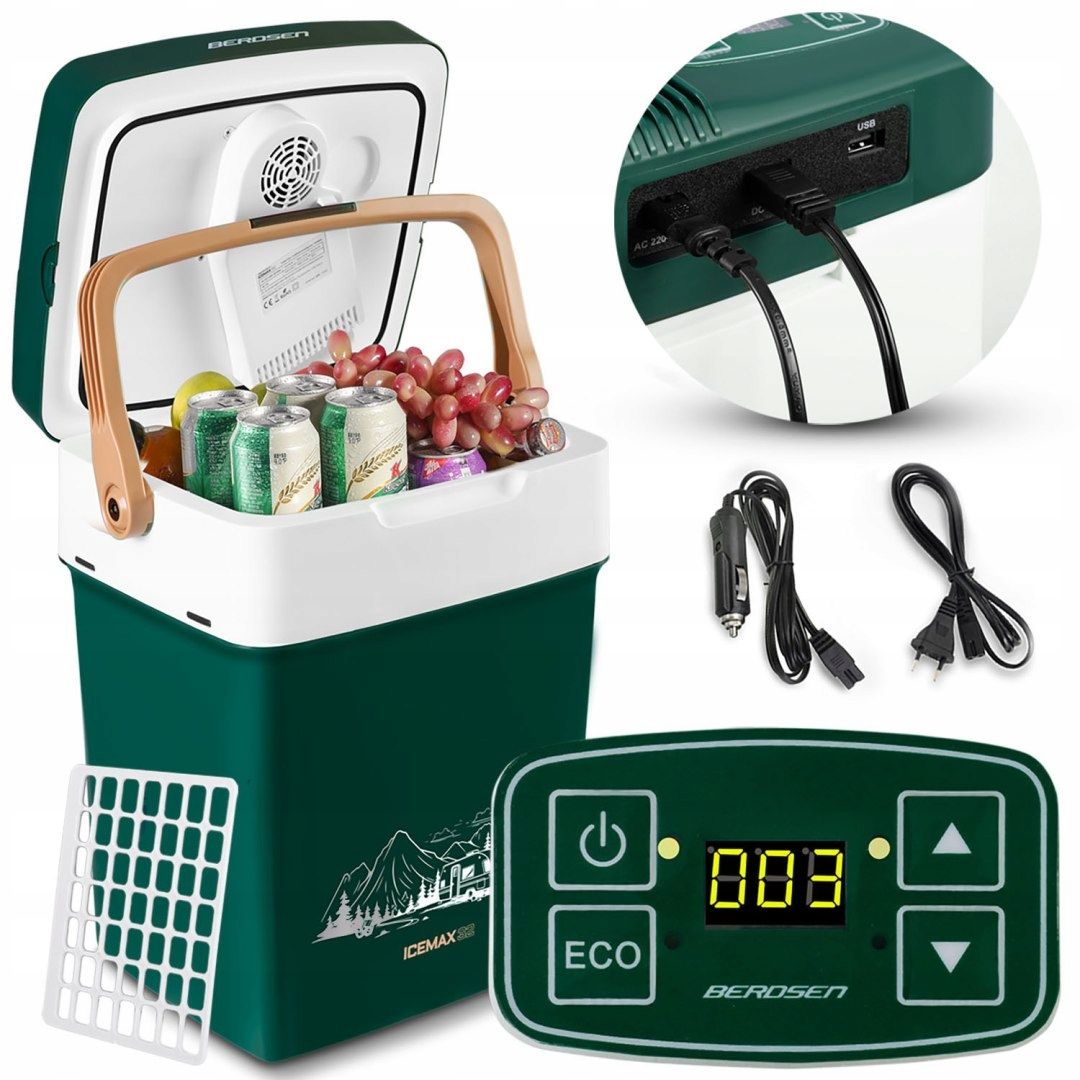  Turistinis šaldytuvas automobilinė didelis 12v 230v usb berdsenas 50l