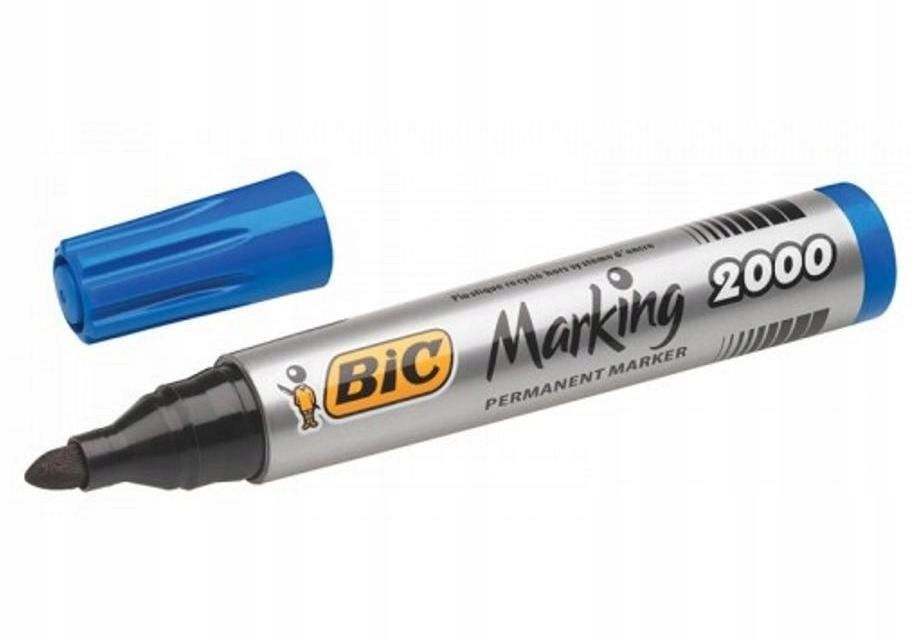  Bic permanentná fixka 2300 červený zastrihnutý hrot alkoholický marker
