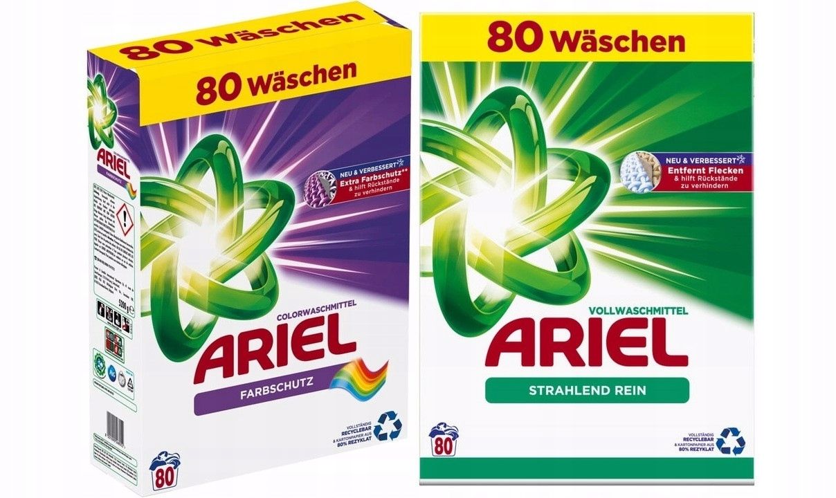  Ariel prací prášok rein univerzálny+ waschen neu&verbessert 2×5,2kg 160p