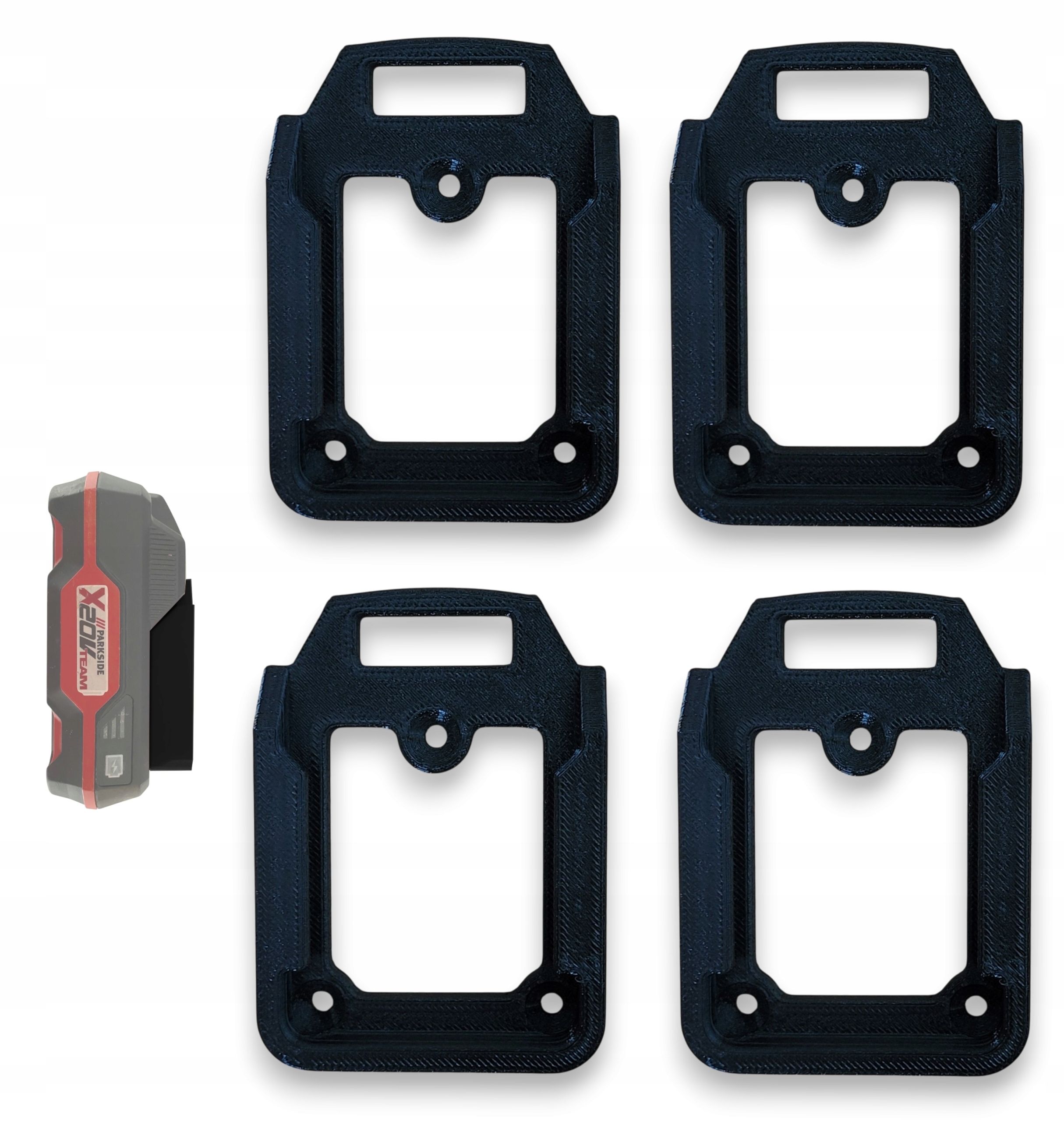  Držák potvrzení s baterií baterie parkside x 20v sodík click klik černá barva
