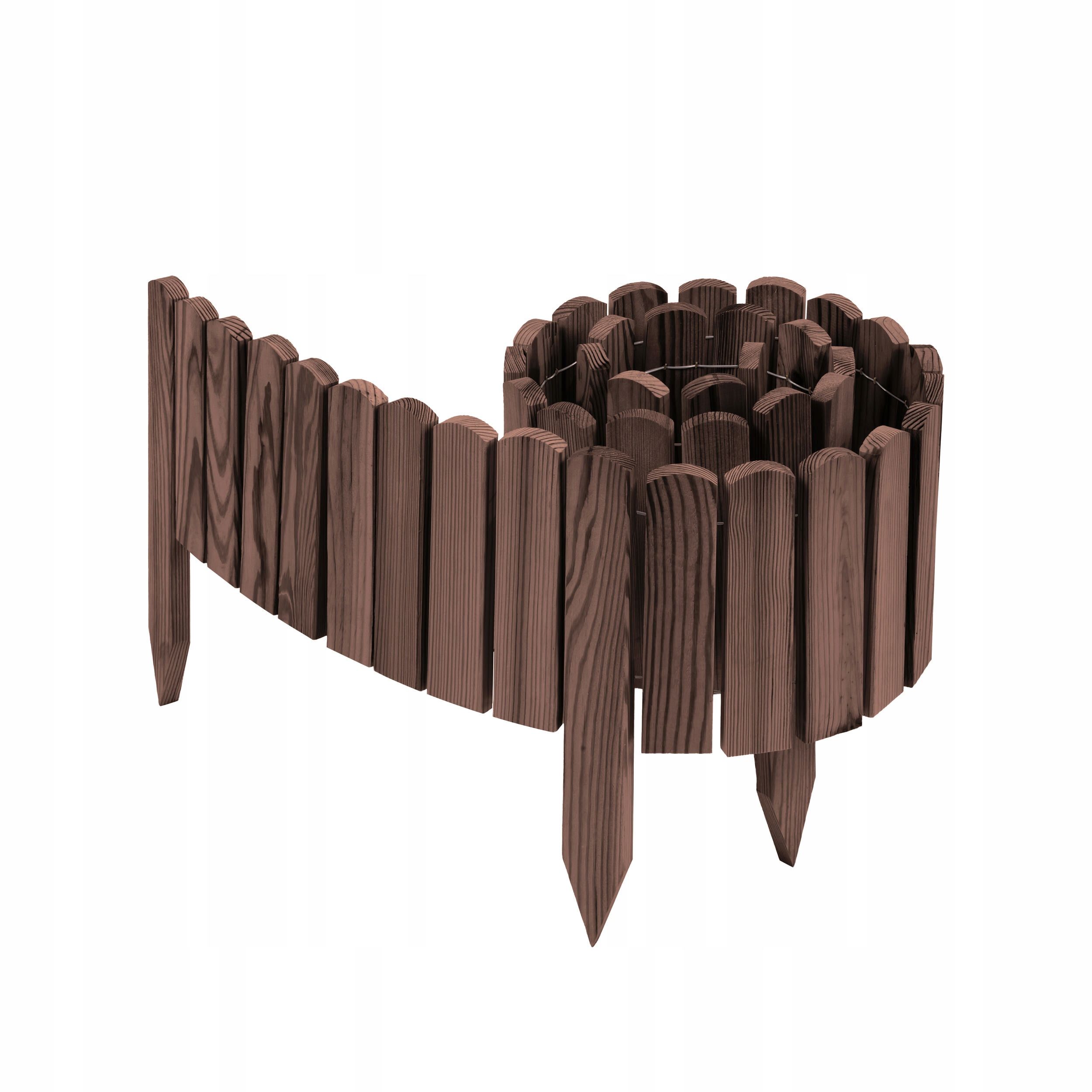  Garden fence lawn edging garden palisade wooden 10 x 200 cm