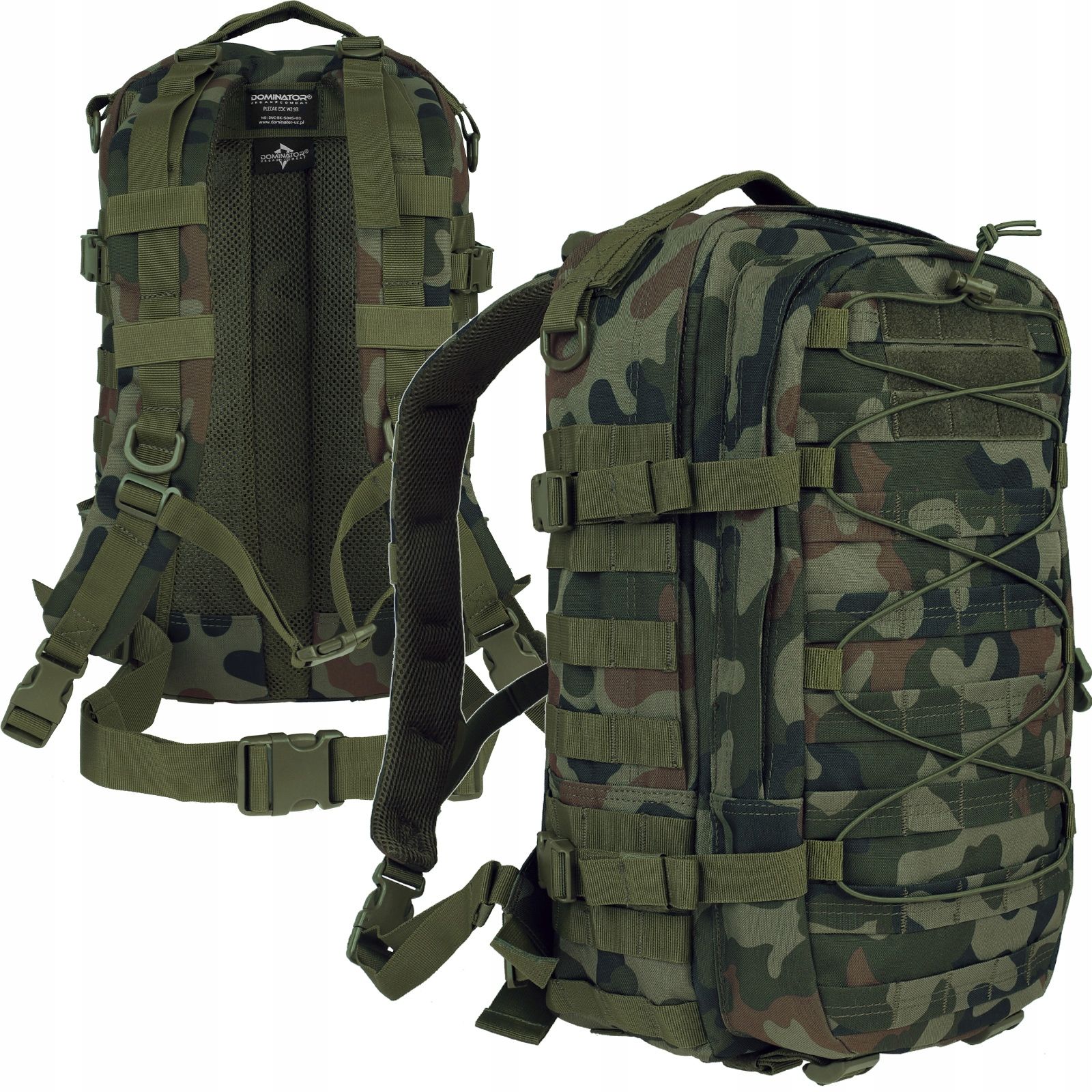  Karinė kuprinė taktinis dominator quebec karinis camo moro wz.93 40l