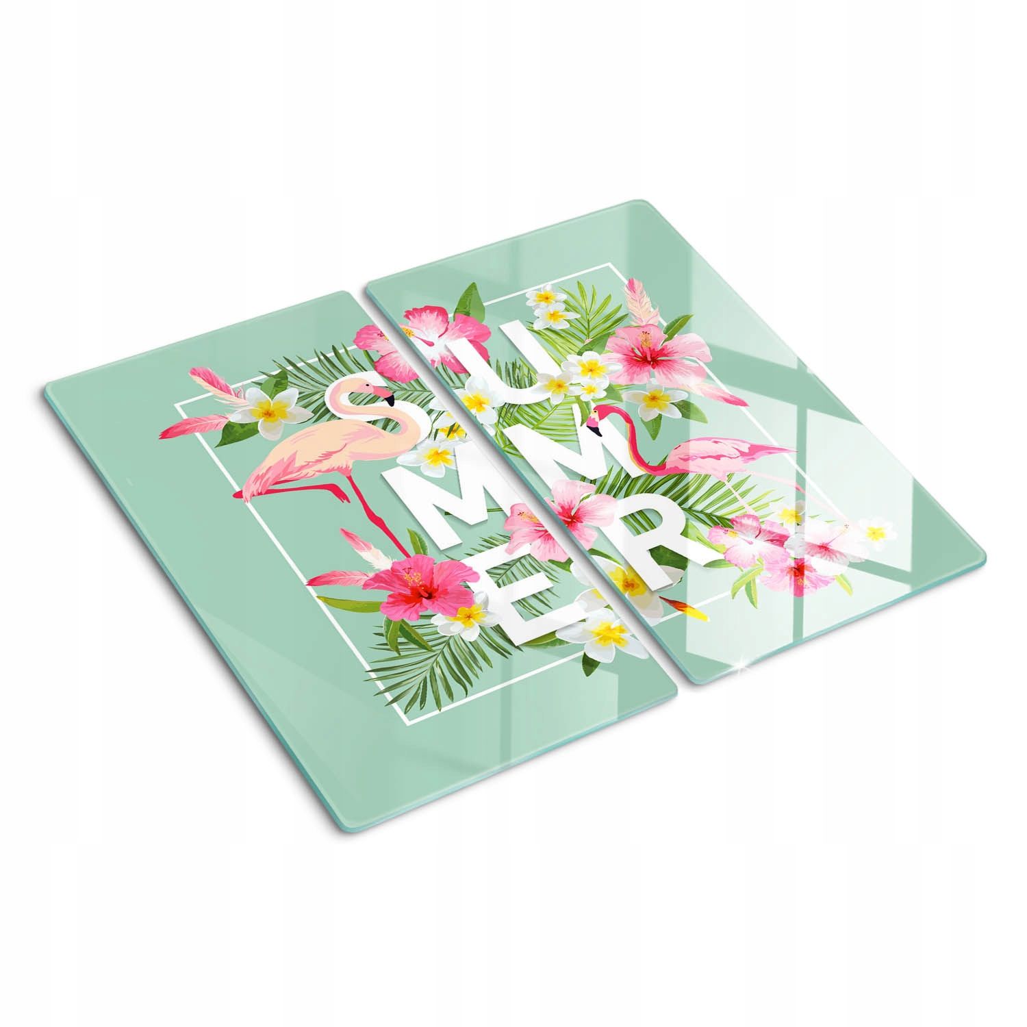  Cutting table glass painting prickly pear 2x30x52 cm