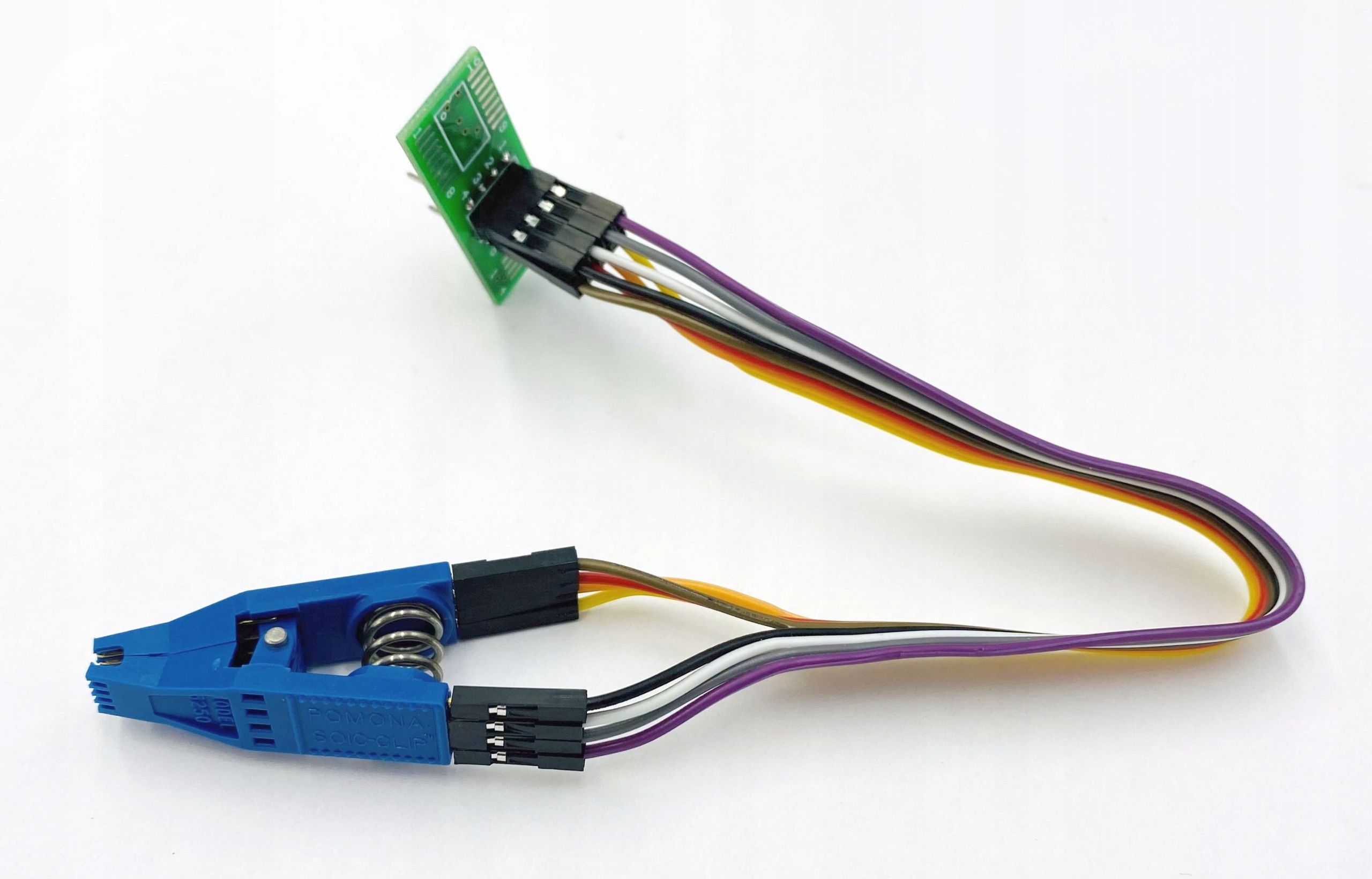  Spaustukas bandymo soic 8-pin r=1,27mm su kabeliu i ad
