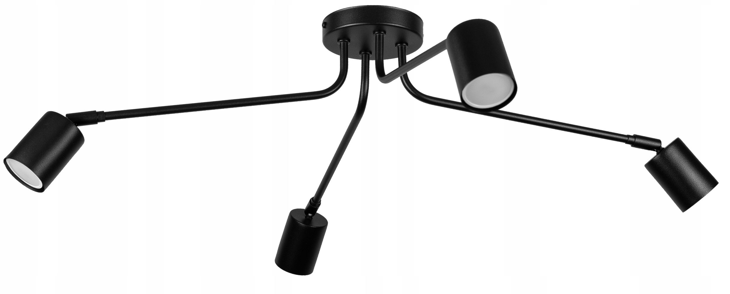  Griestu lampa virspusēji 2xgu10 led spot melna krāsa pārvietojas atstarotājs bēniņu stils