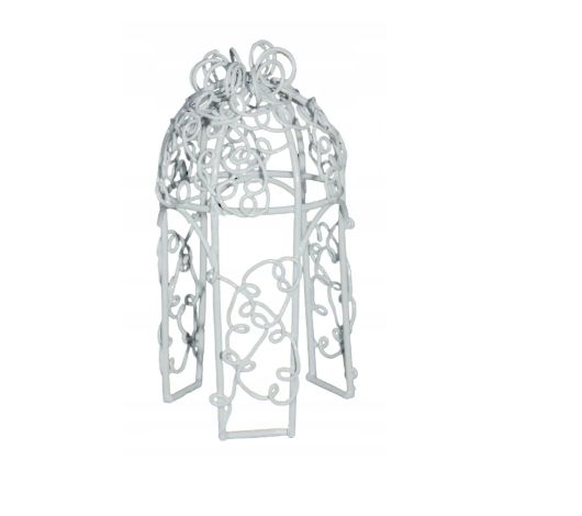  White gazebo garden decoration mini forest under glass jar for florystow