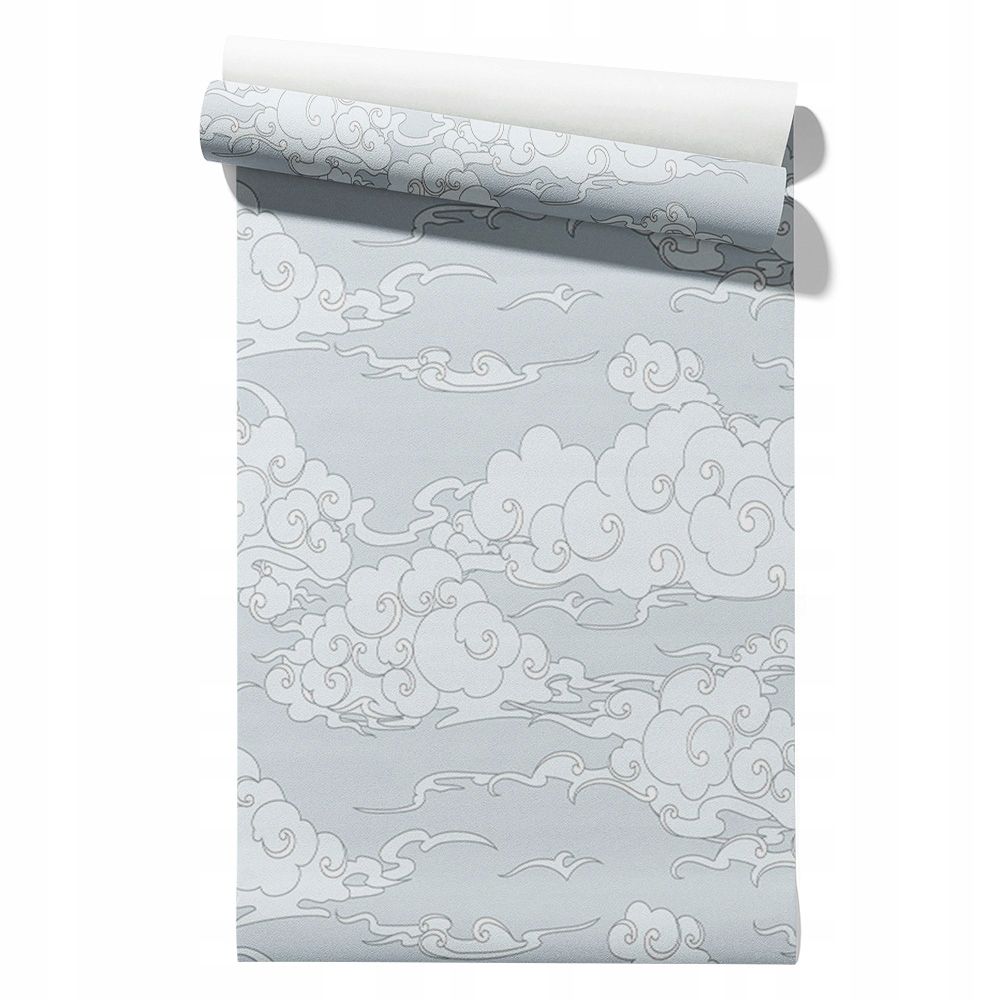  Wallpaper non-woven fabric pastel cherries wallpaper in a roll 50cm x 6,1mb