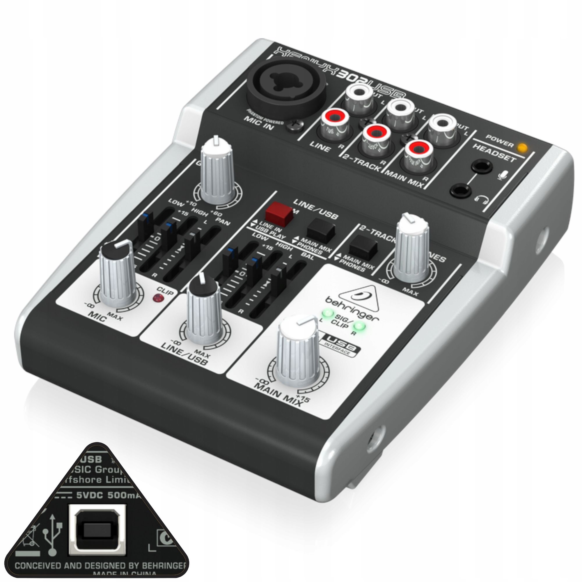  X1204usb mikseris garso 12-kanalų su usb behringeris