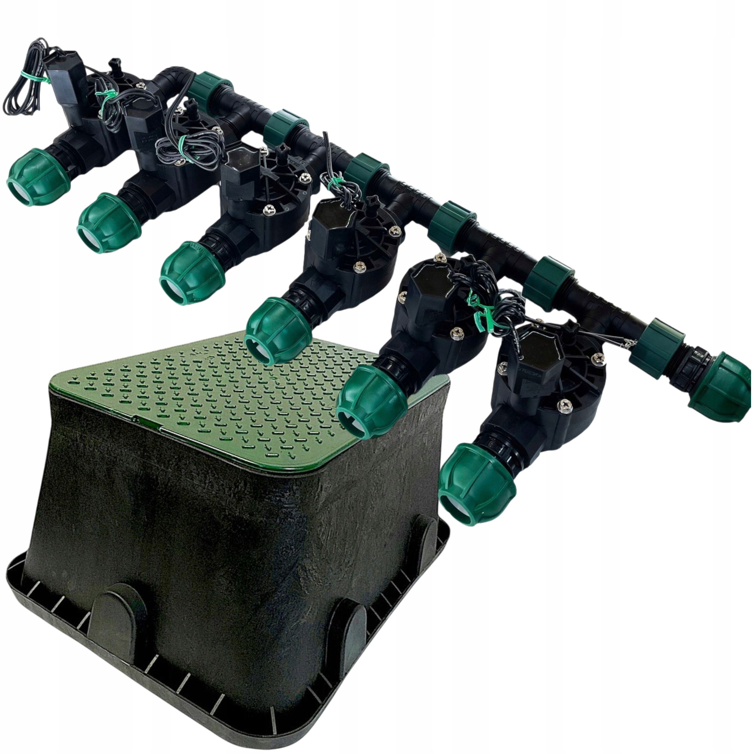  Set automatic irrigation garden 4 sections 12 sprinklers + box