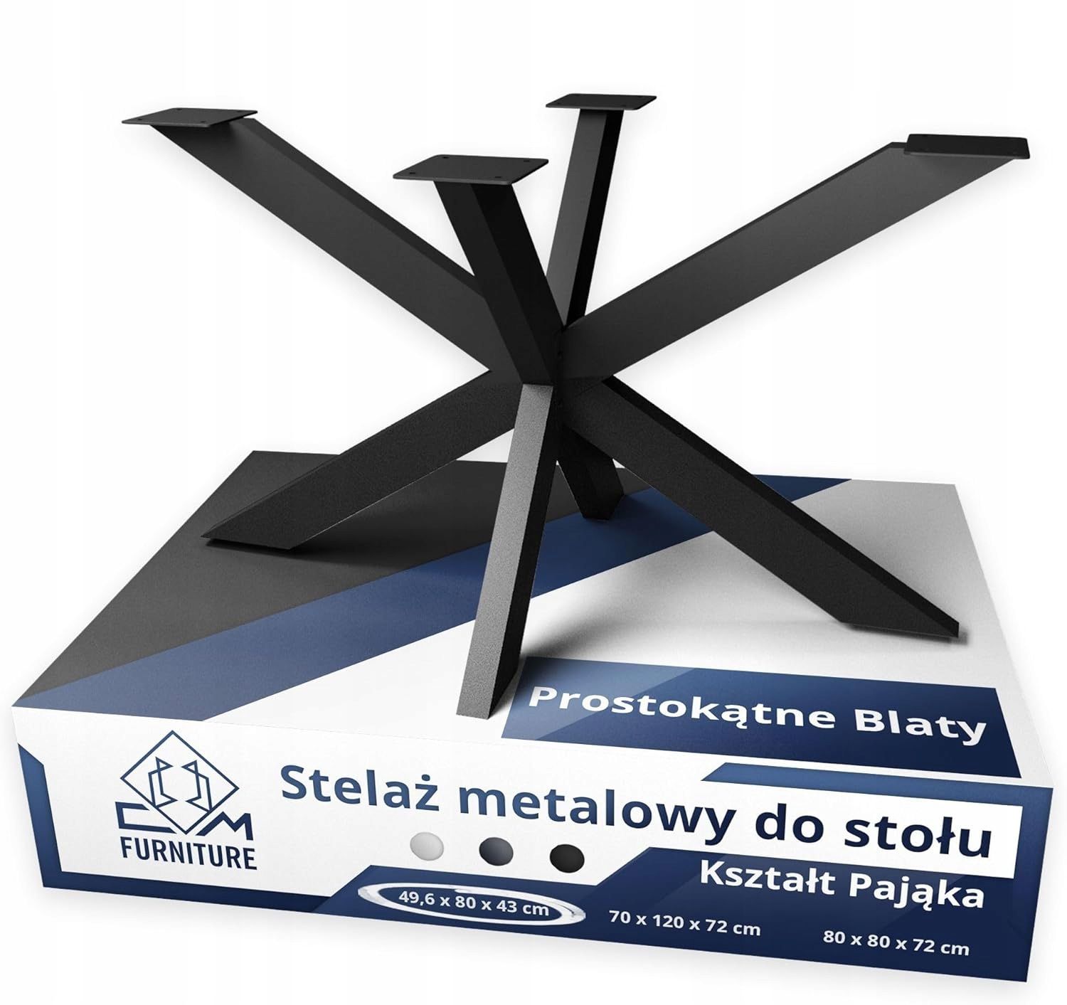  Kovová noha kovový rám pro stůl pavouk loft styl držák biala