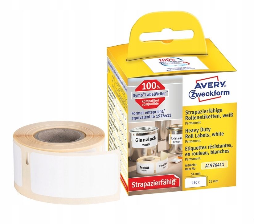  Avery etiketės nominali sidabras 25,4x10mm 6008