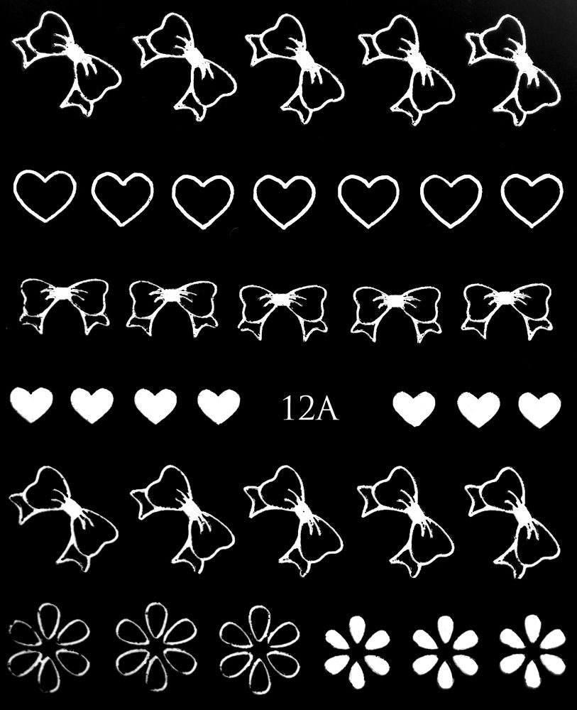  Water nail stickers for nails rainbows, mouth, pride, cigarette - nr 1011