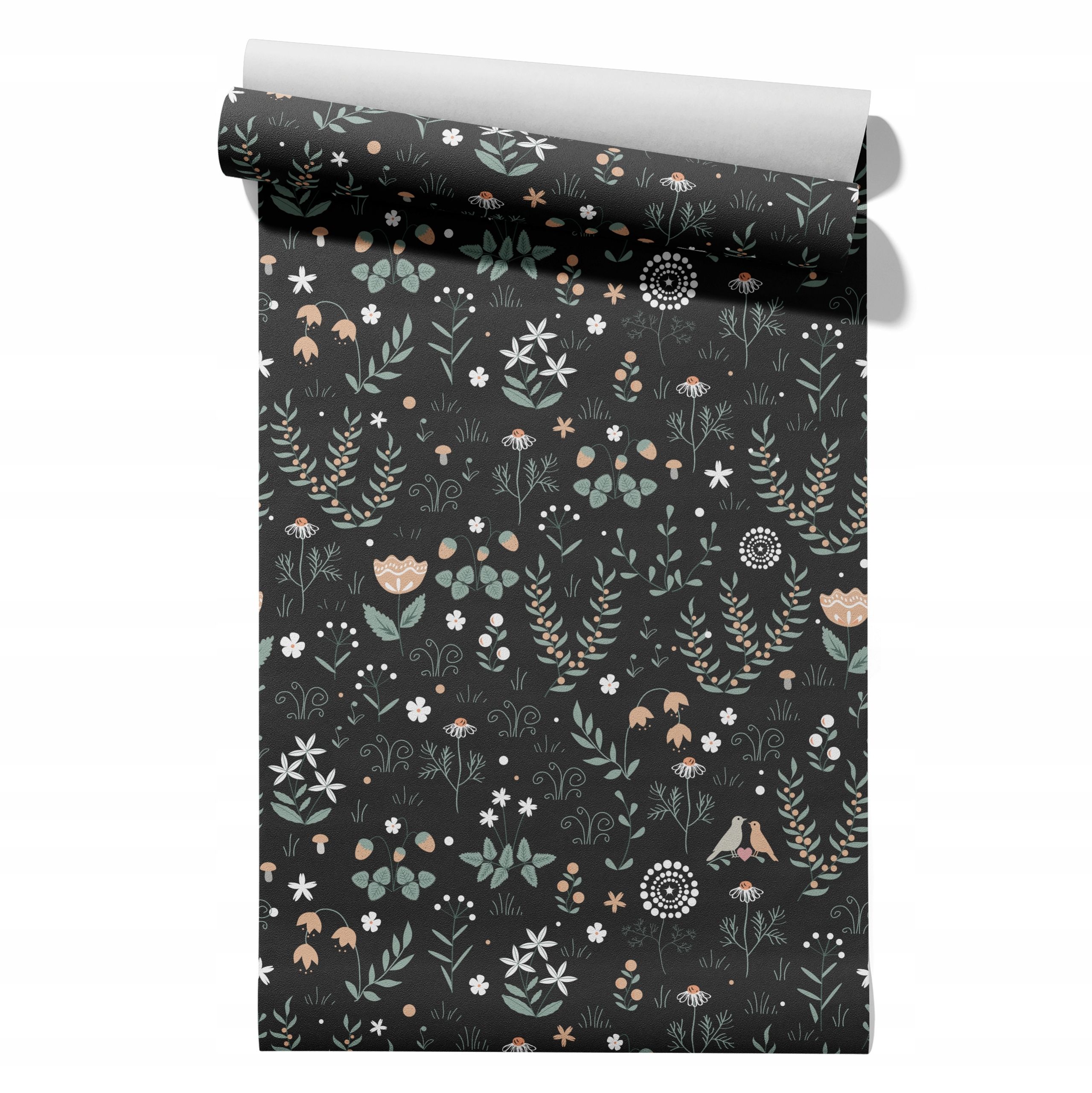  Wallpaper non-woven fabric pastel cherries wallpaper in a roll 50cm x 6,1mb